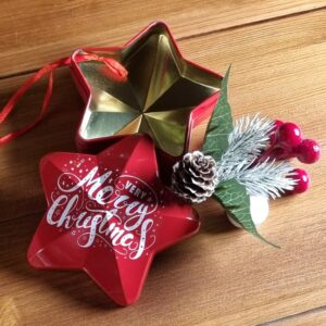 Fém csillag, szétnyitható doboz