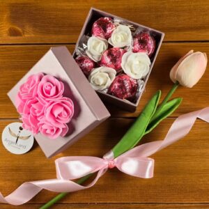 Virágos Édes Pillanat Box + Ajándék Habtulipán