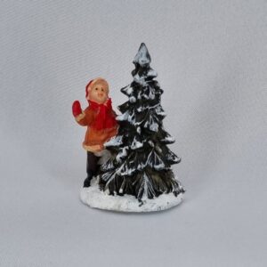 Beépíthető figura - gyerek fenyőfával