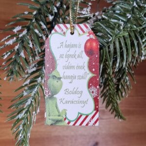 Grincs fatábla, akasztható