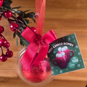 Hot Choco Bombs – Mályvacukorral töltött forrócsoki golyó (piros)