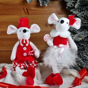 Karácsonyi plüss egérke