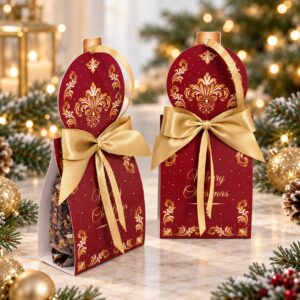 Christmas Harmony – Karácsonyi gyümölcsteás ajándékdoboz: Golden Christmas Collection | Bordó–arany