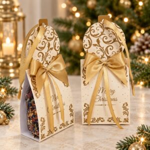 Ginger Glow – Forró gyömbéres karácsonyi ajándékdoboz:  Golden Christmas Collection | Krém–arany
