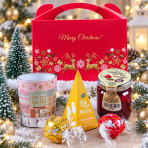 Christmas Cheer – karácsonyi ajándékcsomag gyertyával és teával