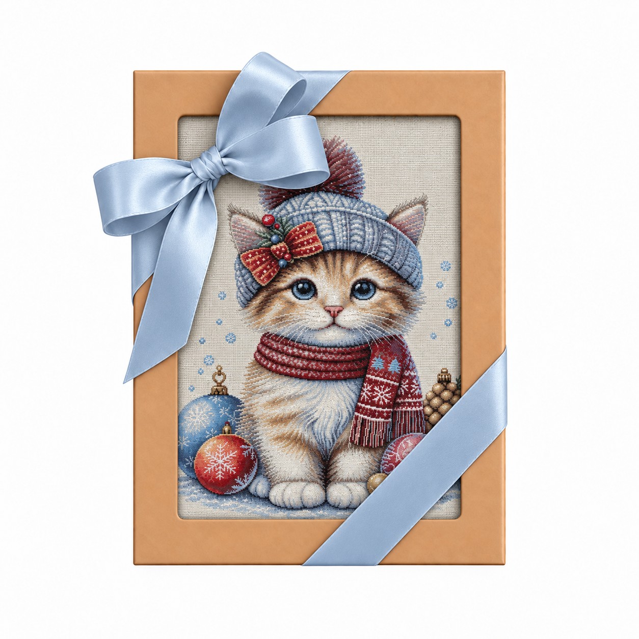 Cicás téli varázs – gobelin díszpárna, 45 x45 cm - Image 2